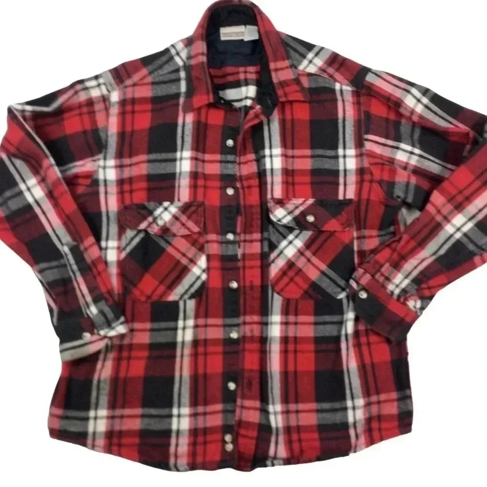 Vintage Field and Stream plaid cotton button front​